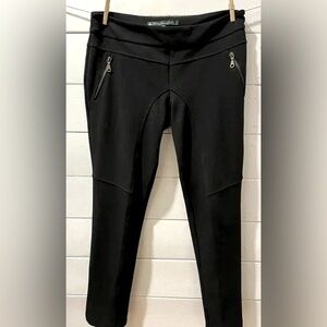 La Fée Maraboutée – Slim Black Pants with Zip Detail – Size 42